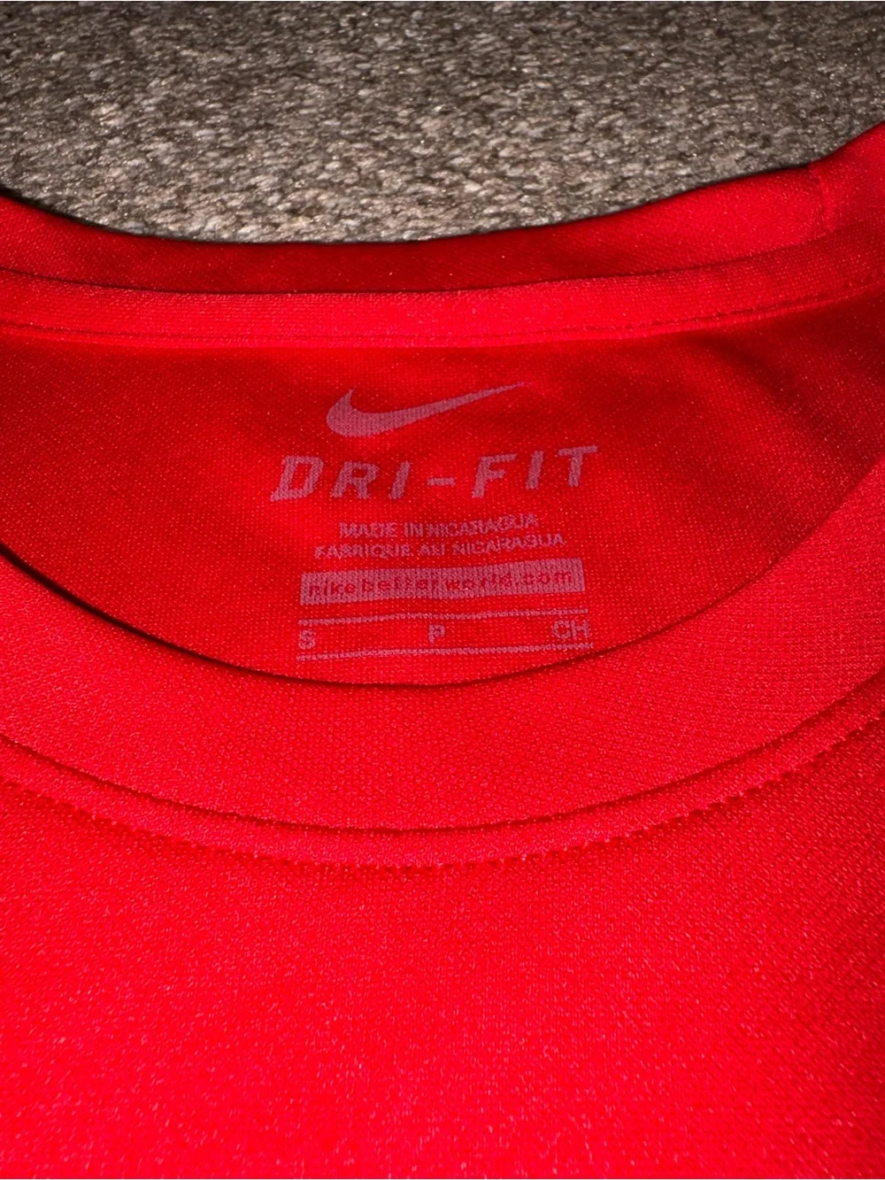 Nike Red Women's Athletic Short Sleeve Jersey with White Swoosh
